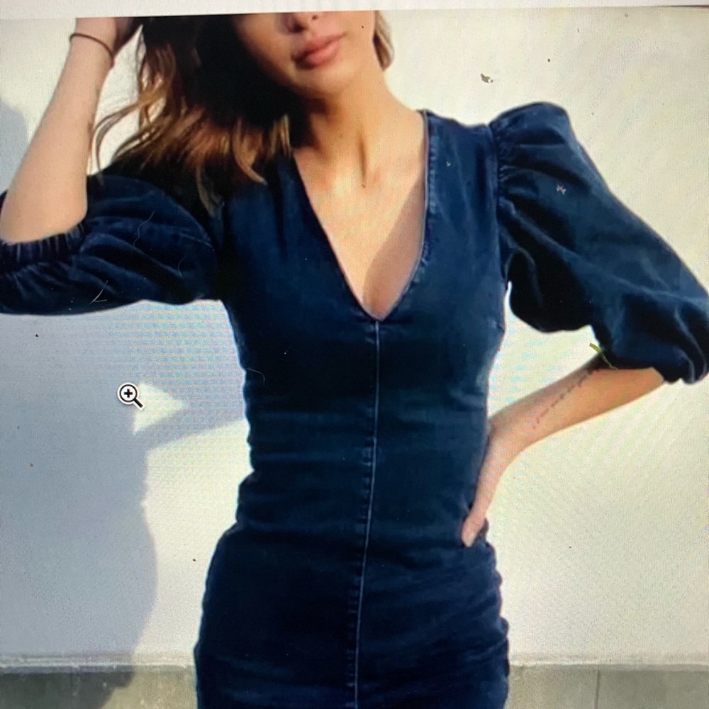 Zara Midnight Black Puff Sleeve Dress